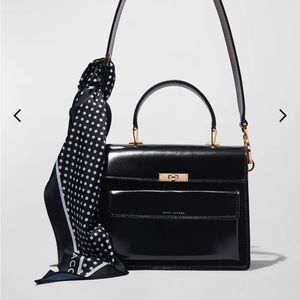 Uptown Flap Leather Shoulder Bag w/ Scarf- Marc Jacobs